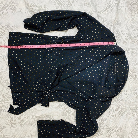 Zara Basic Polka Dot Wrap Blouse~XS - Picture 8 of 8